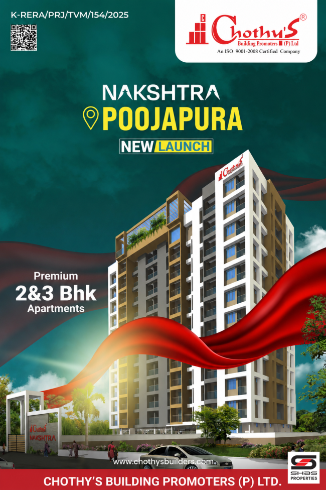 New Flats for Sale in Poojappura, Thiruvananthapuram