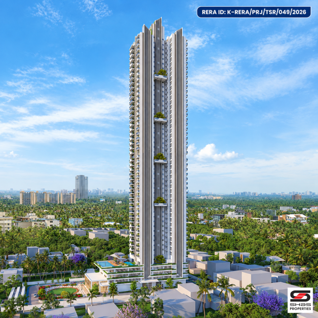 Premium 3,4 BHK Flats for Sale in Chembukkav, Thrissur