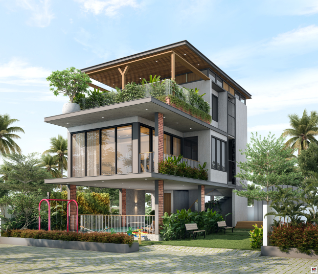 3 and 4 BHK villas for sale in Kannadi, Palakkad